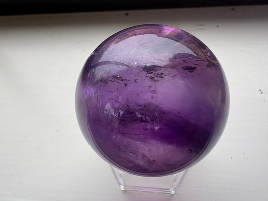 Amethyst Sphere with Ametrine Inclusions