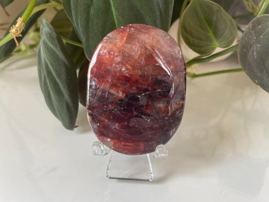Fire Quartz Palmstone
