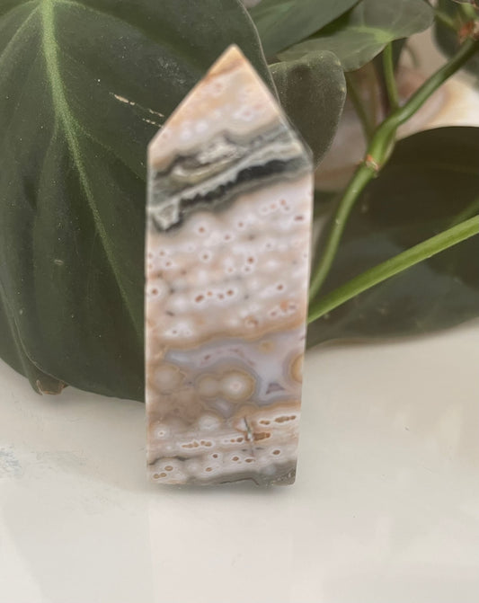 8 Vein Ocean Jasper Obelisk