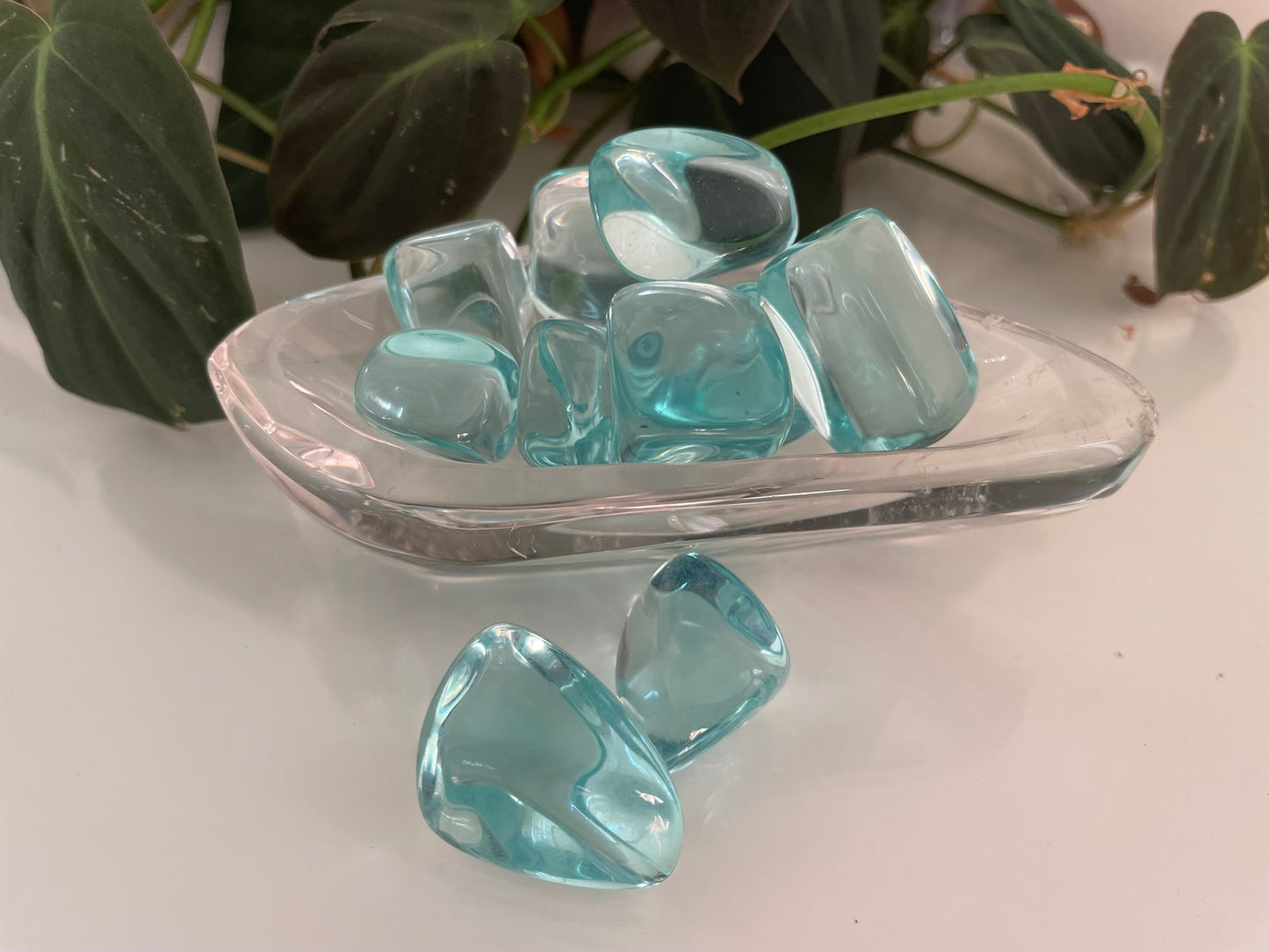 Light Blue Obsidian Tumbles