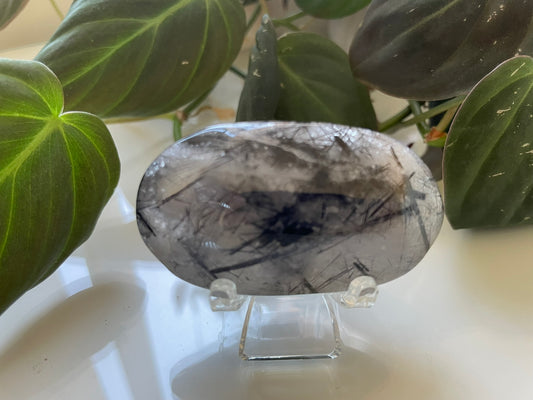Tourmilated Quartz Palmstone