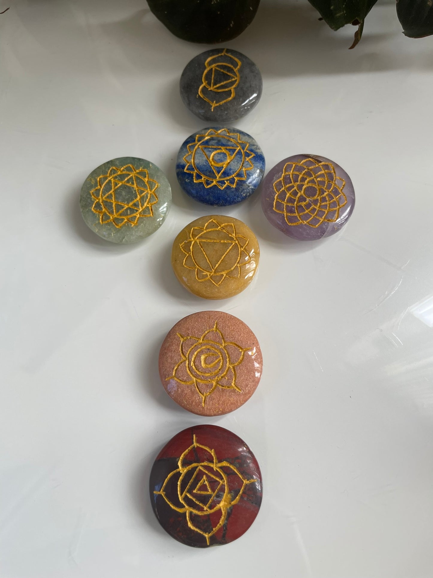 Chakra Palmstone Set - Oval