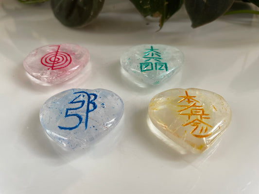 Clear Quartz Reiki Palmstone Set