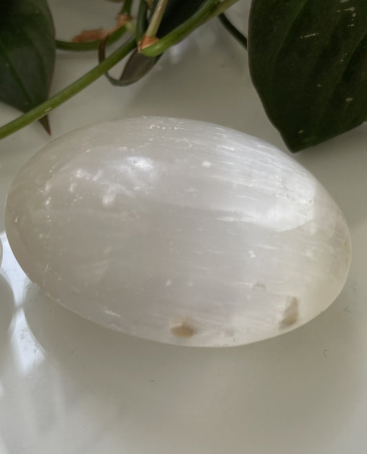 Selenite Palmstone