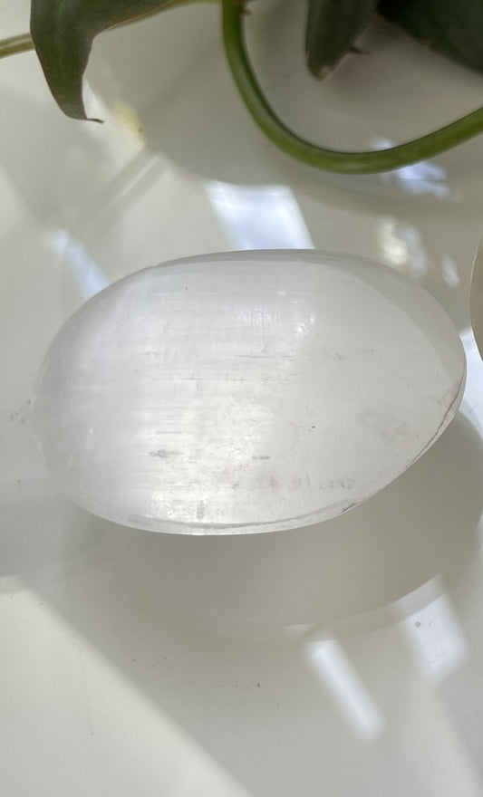Selenite Palmstone