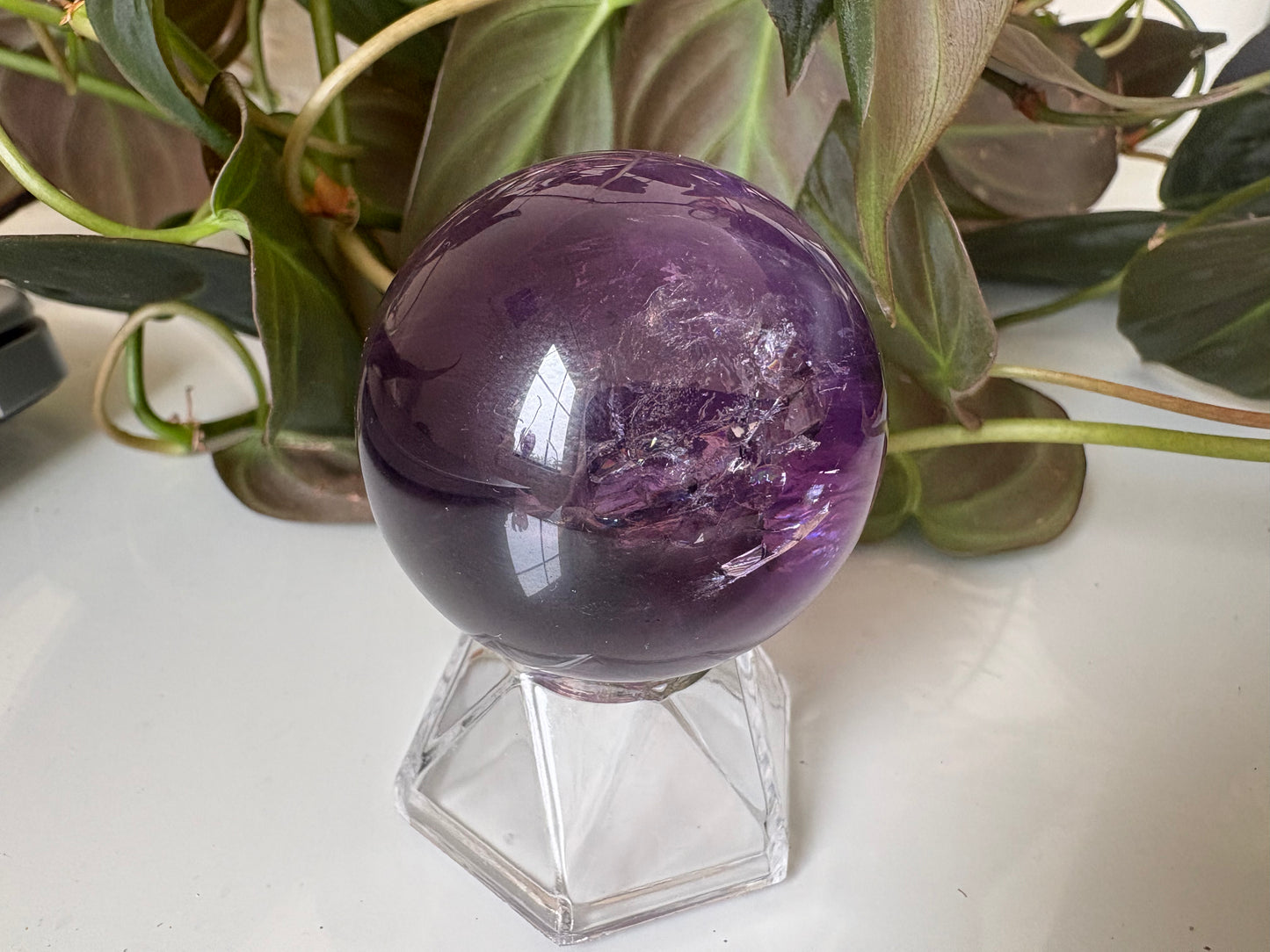 Amethyst Sphere with Ametrine Inclusions