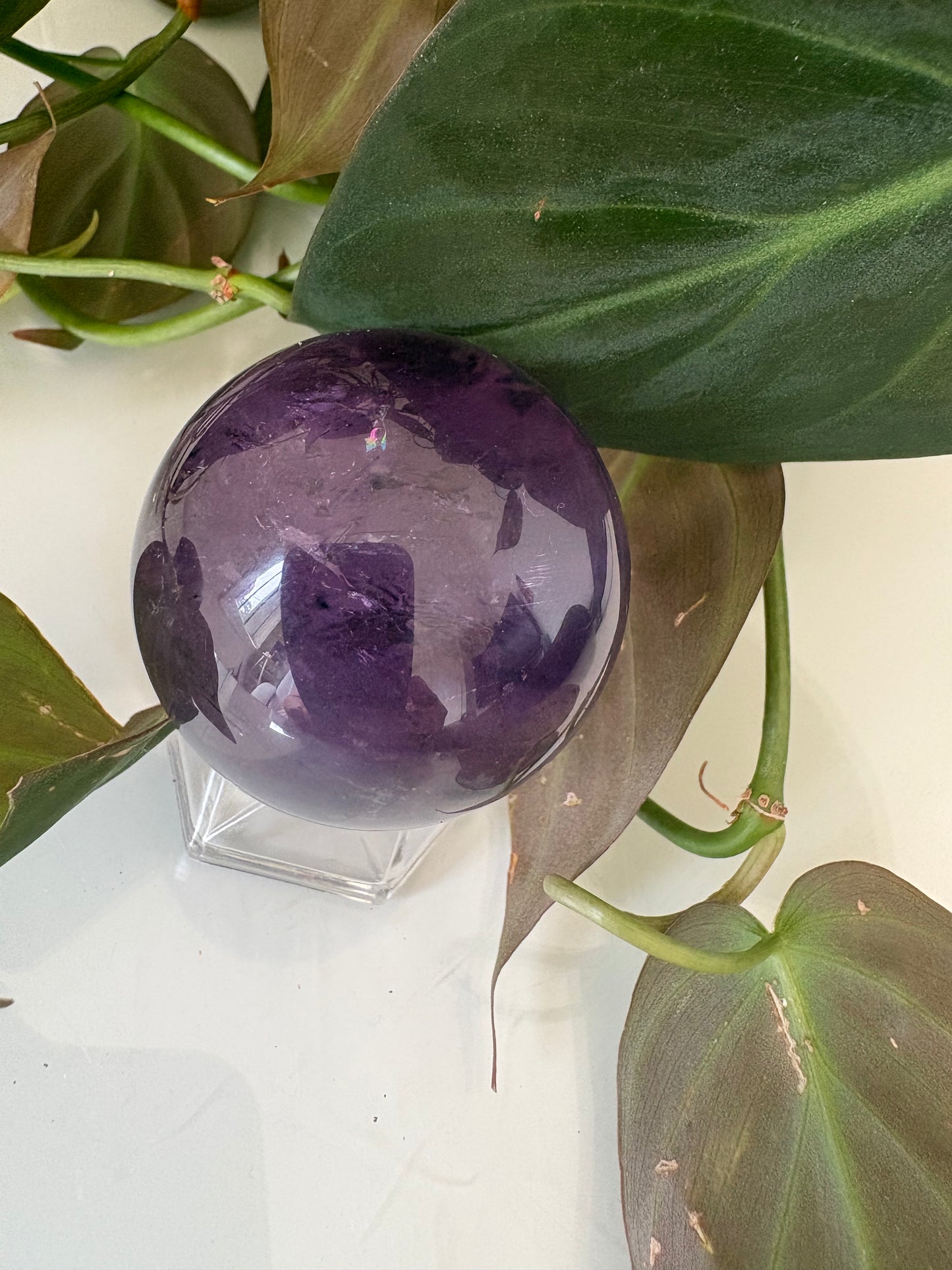 Amethyst Sphere with Ametrine Inclusions