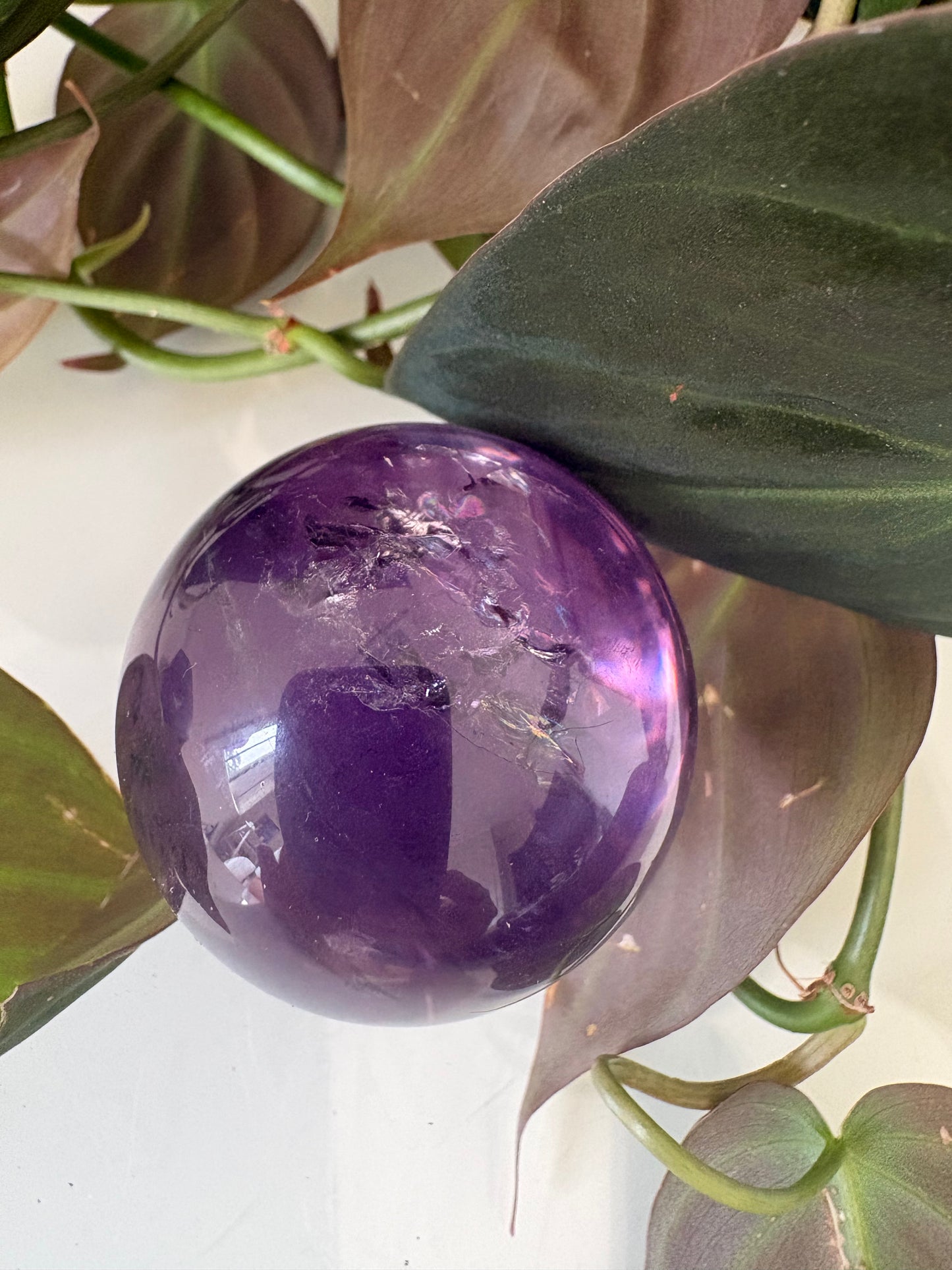 Amethyst Sphere with Ametrine Inclusions