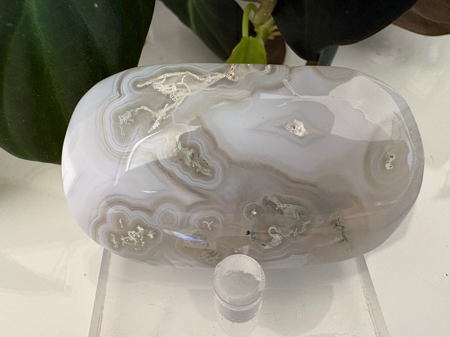 Blue Stripe Agate Palmstone