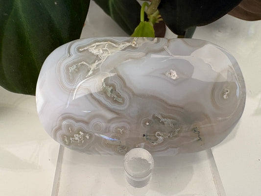 Blue Stripe Agate Palmstone
