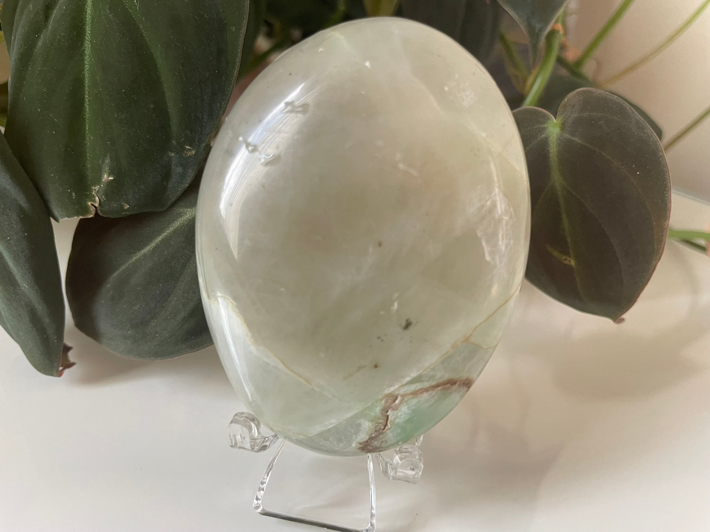 Green Moonstone (Garnierite) Palmstone