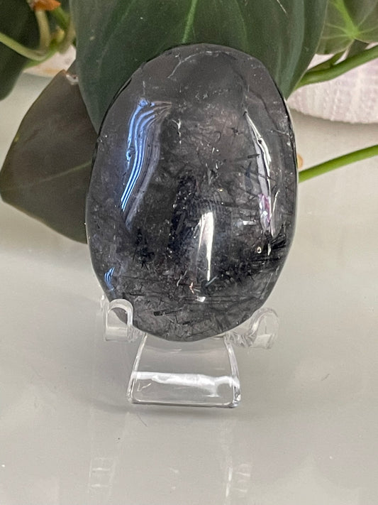 Tourmilated Quartz Palmstone