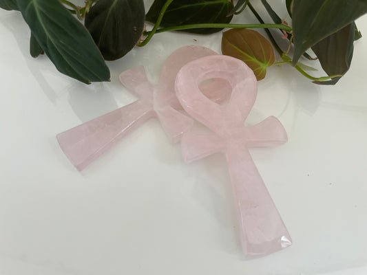 Rose Quartz Ankh