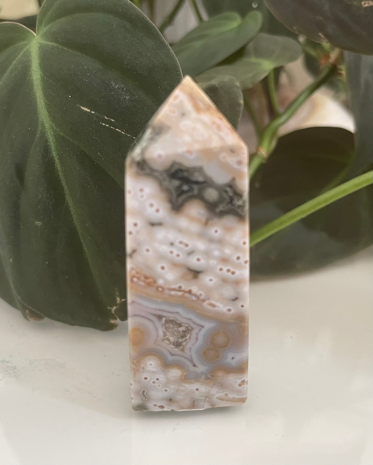 8 Vein Ocean Jasper Obelisk