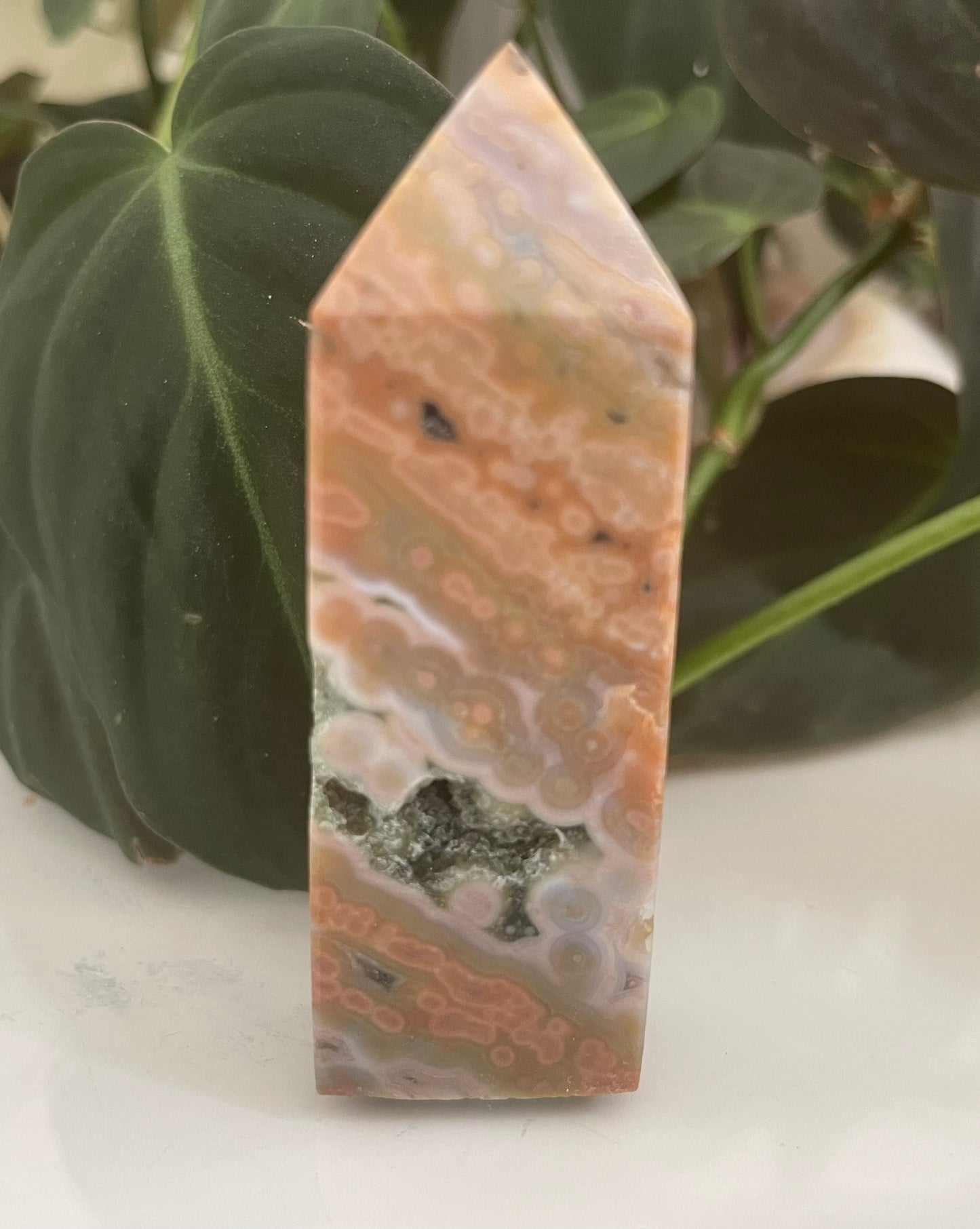 8 Vein Ocean Jasper Obelisk