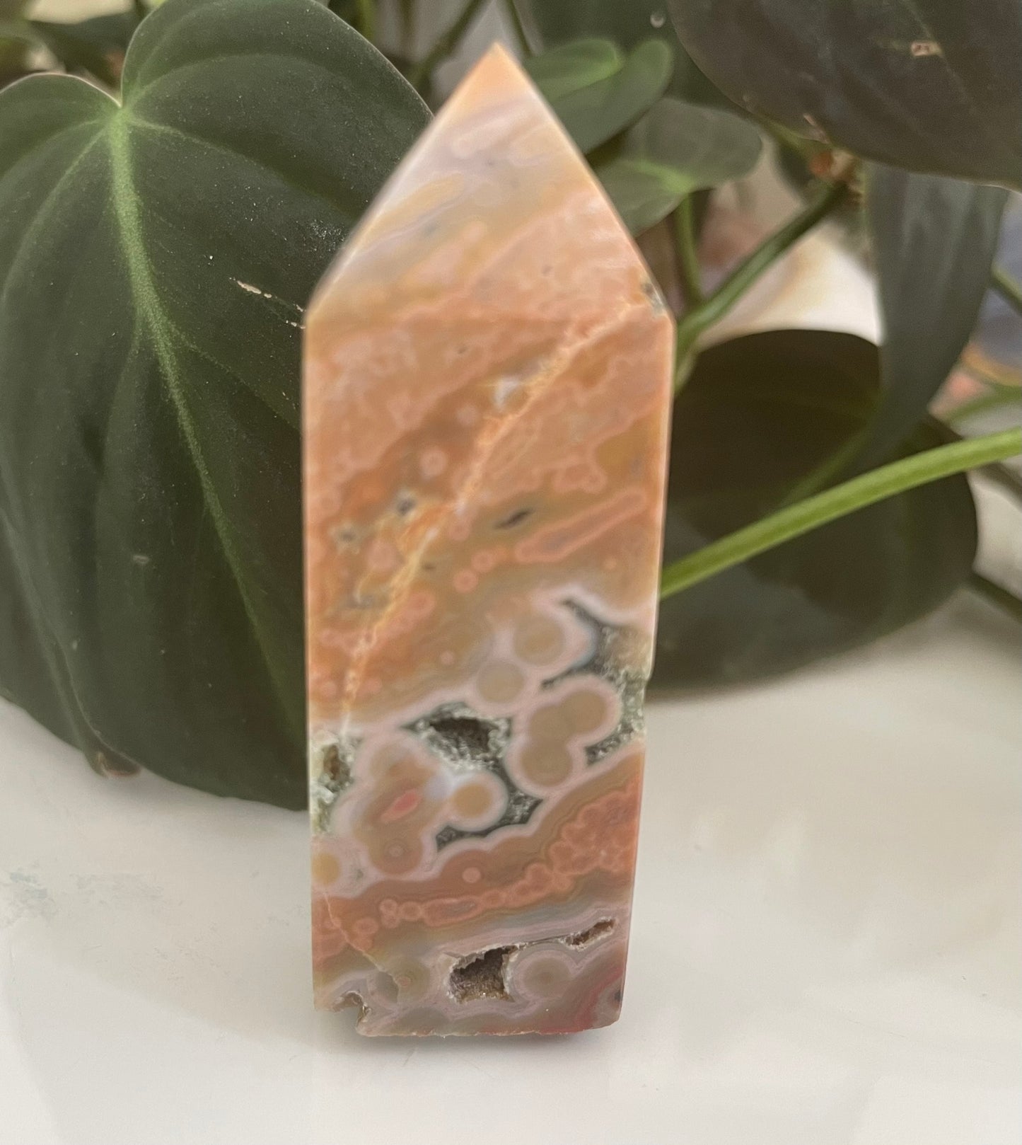 8 Vein Ocean Jasper Obelisk