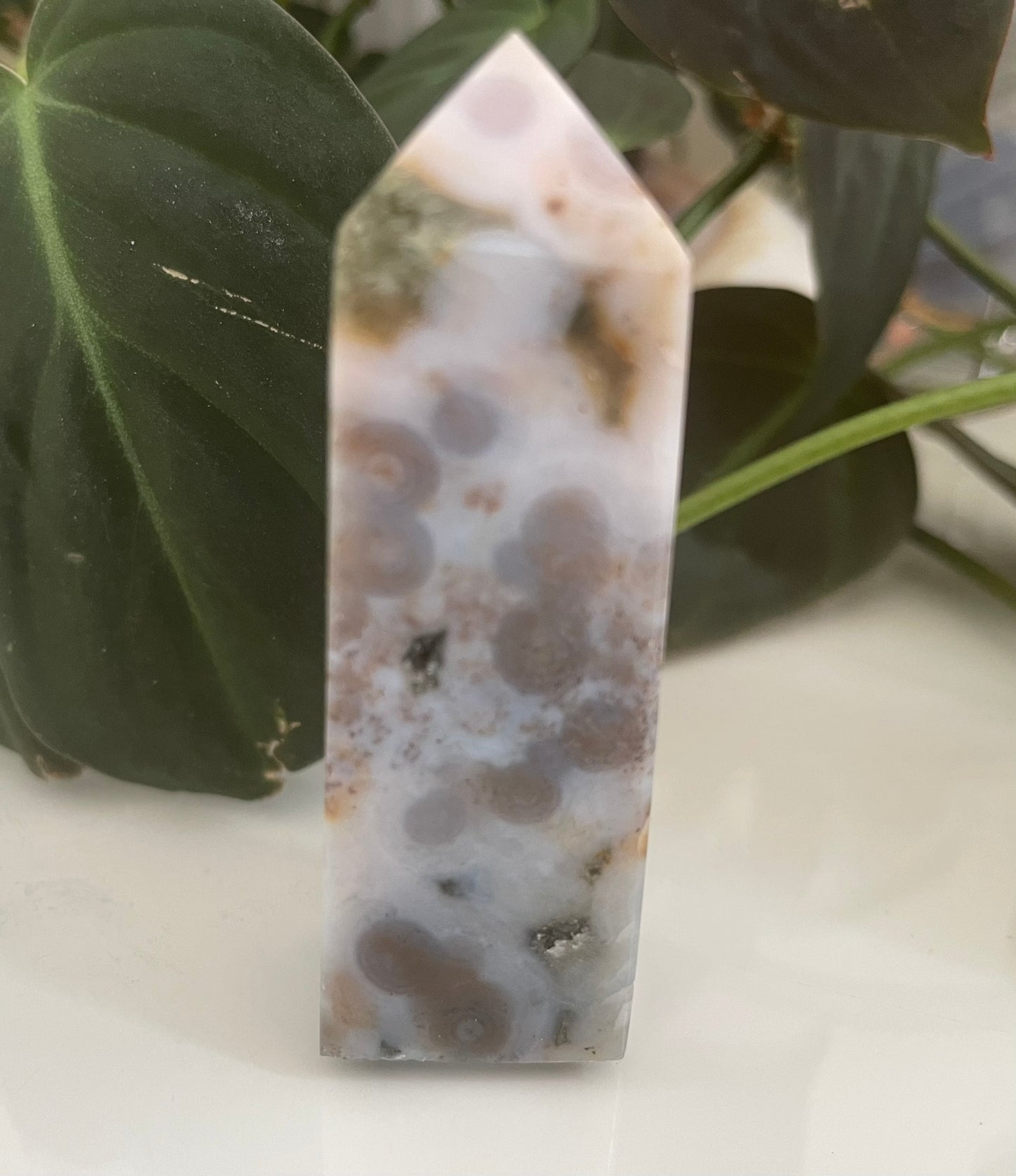 8 Vein Ocean Jasper Obelisk