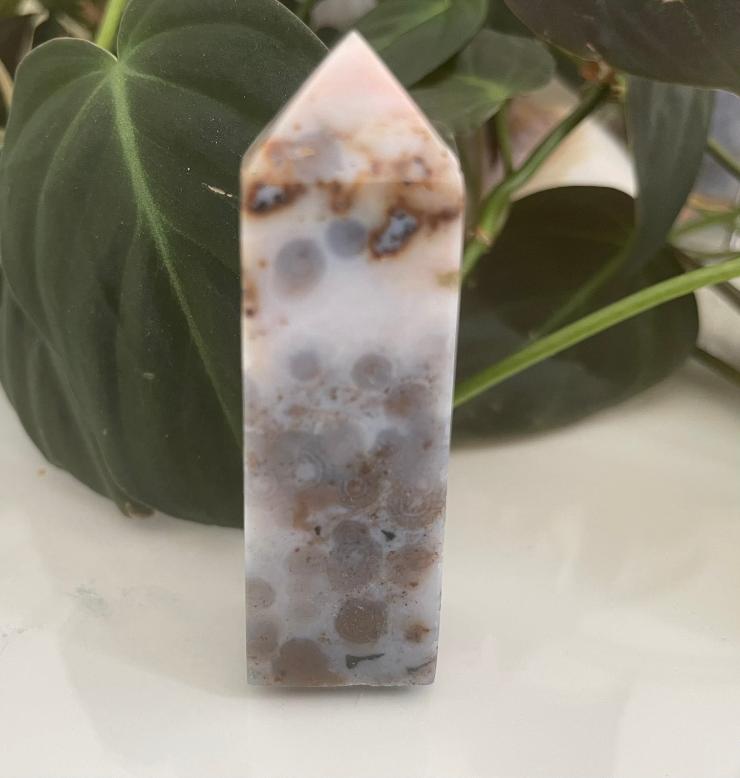 8 Vein Ocean Jasper Obelisk
