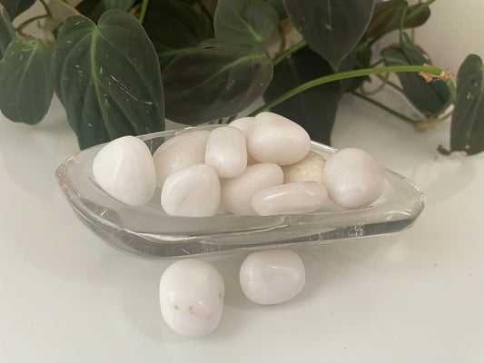 Snow Quartz Tumbles