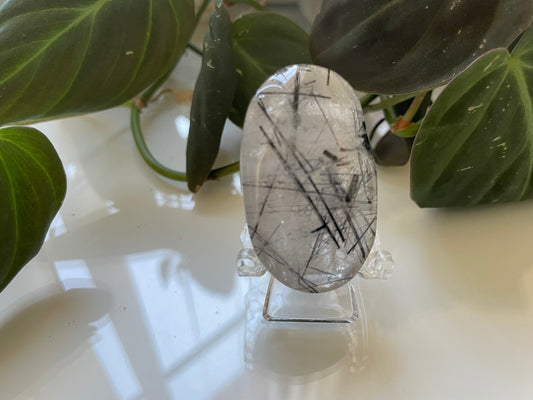 Tourmilated Quartz Palmstone