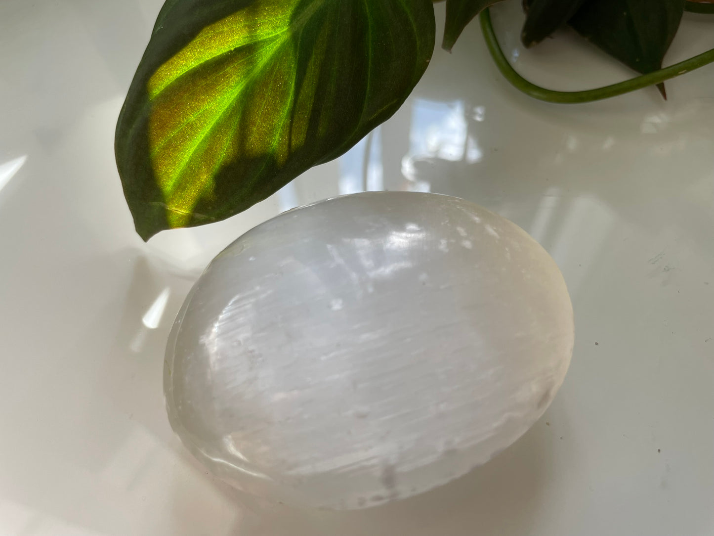 Selenite Palmstone