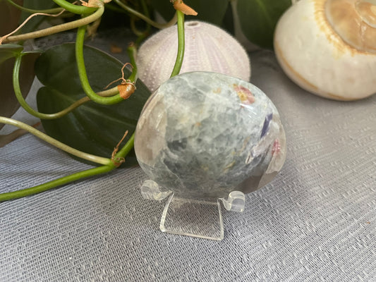 Pink Tourmaline & Moonstone Palmstone