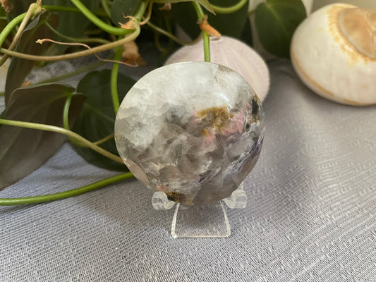 Pink Tourmaline & Moonstone Palmstone