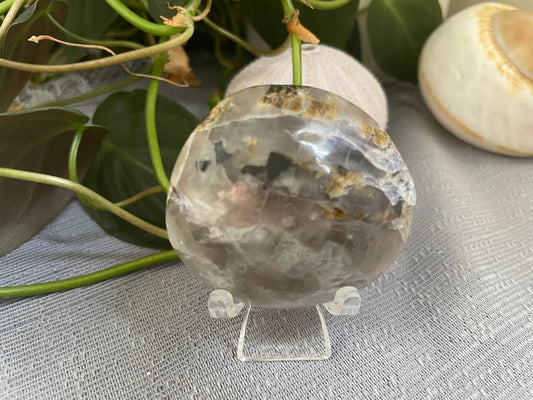 Pink Tourmaline & Moonstone Palmstone