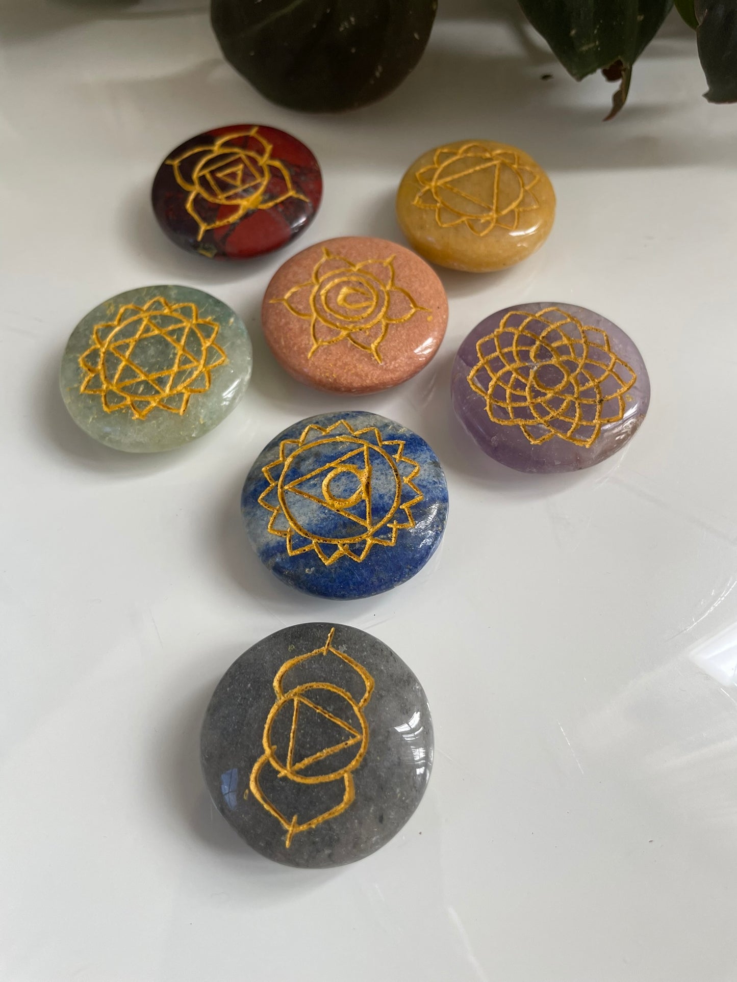 Chakra Palmstone Set - Round
