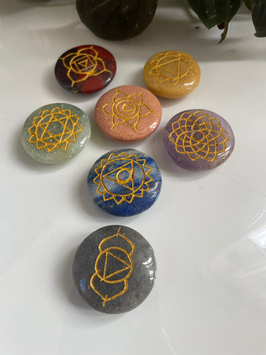 Chakra Palmstone Set - Round