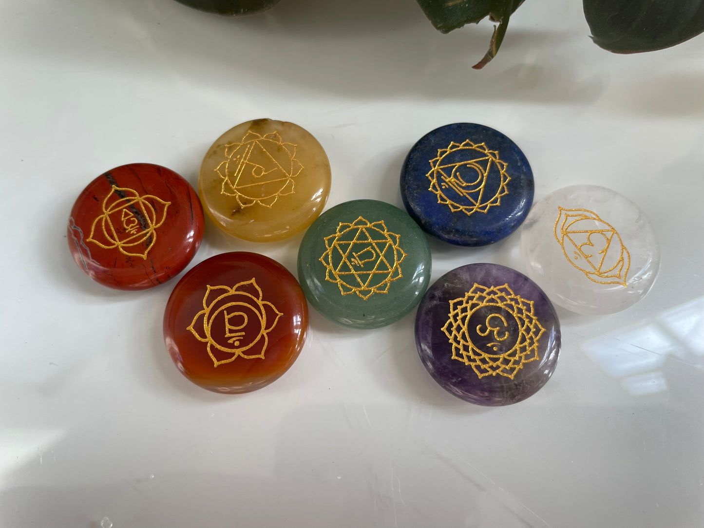 Chakra Palmstone Set - Round