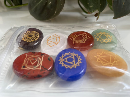 Chakra Palmstone Set - Oval