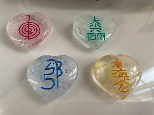Clear Quartz Reiki Palmstone Set