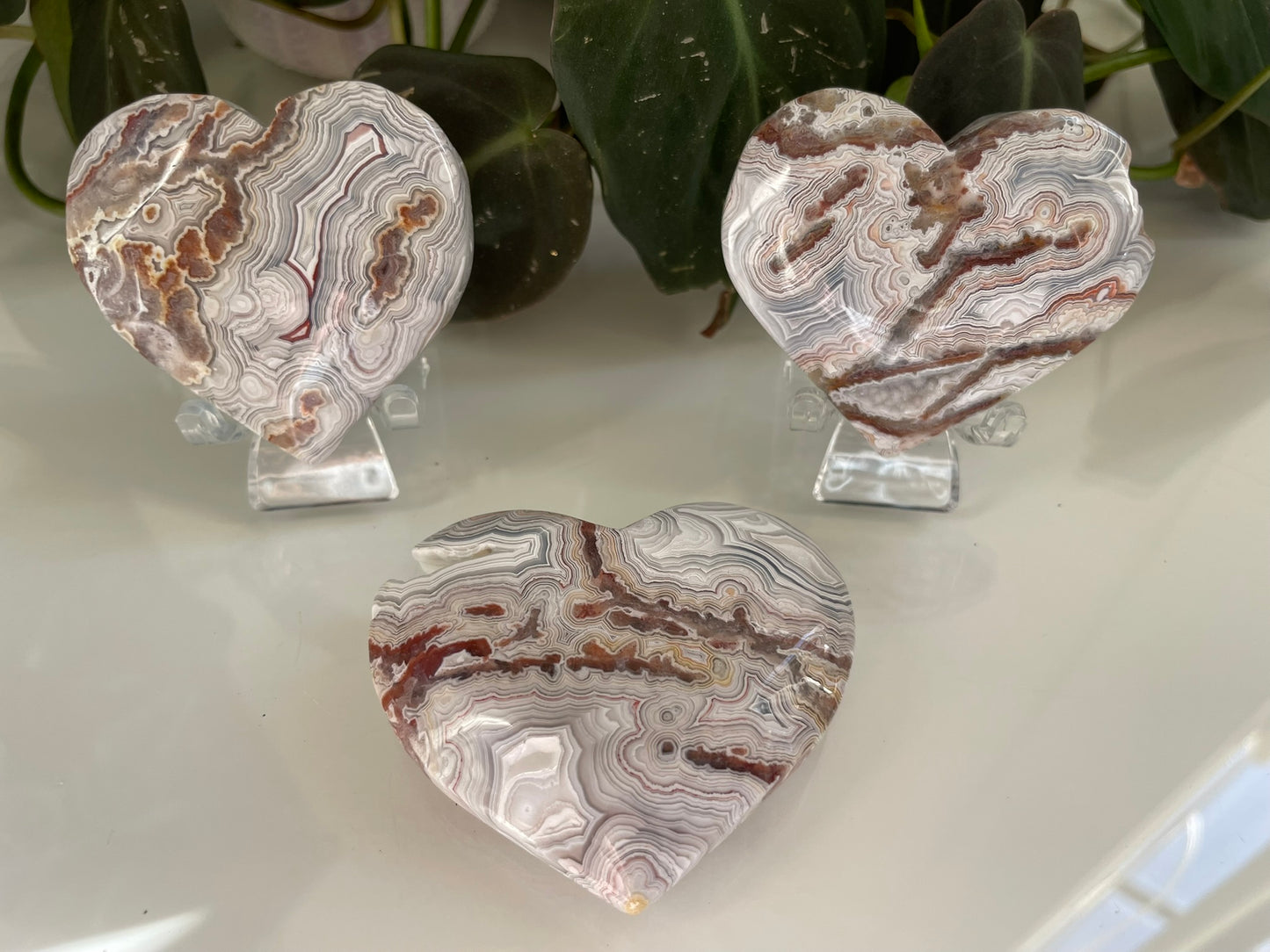 Crazy Lace Agate Hearts