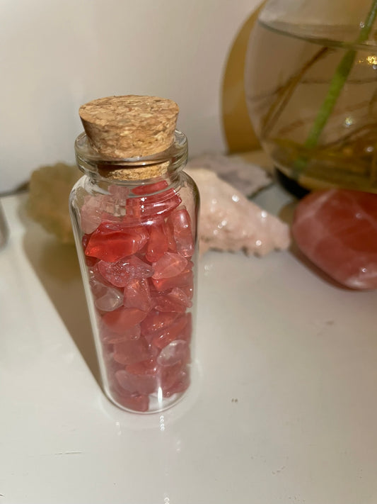 Cherry Quartz Chips