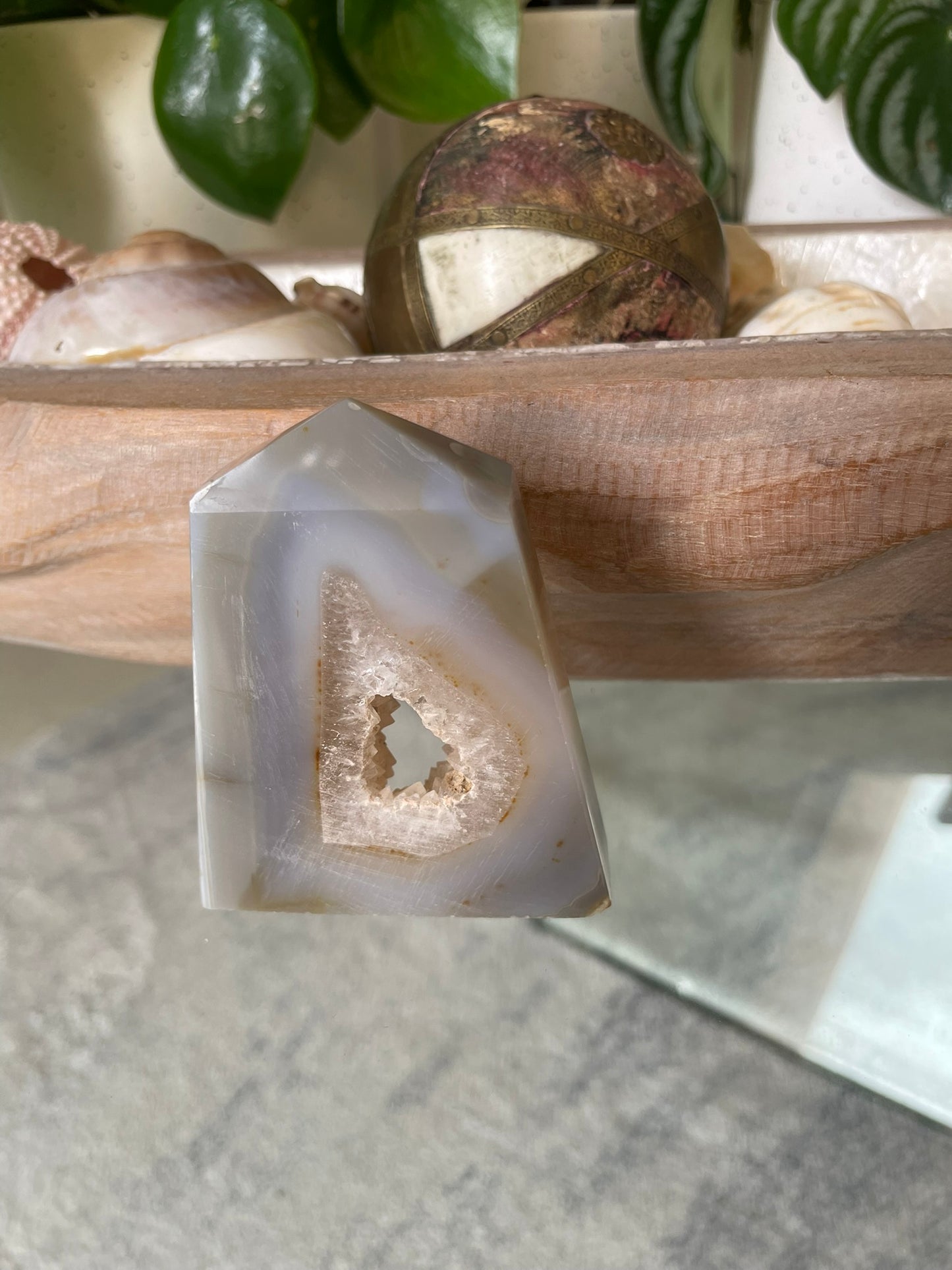 Agate Geode Obelisk