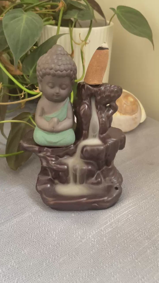 Backflow Incense Burner - Buddha Waterfall